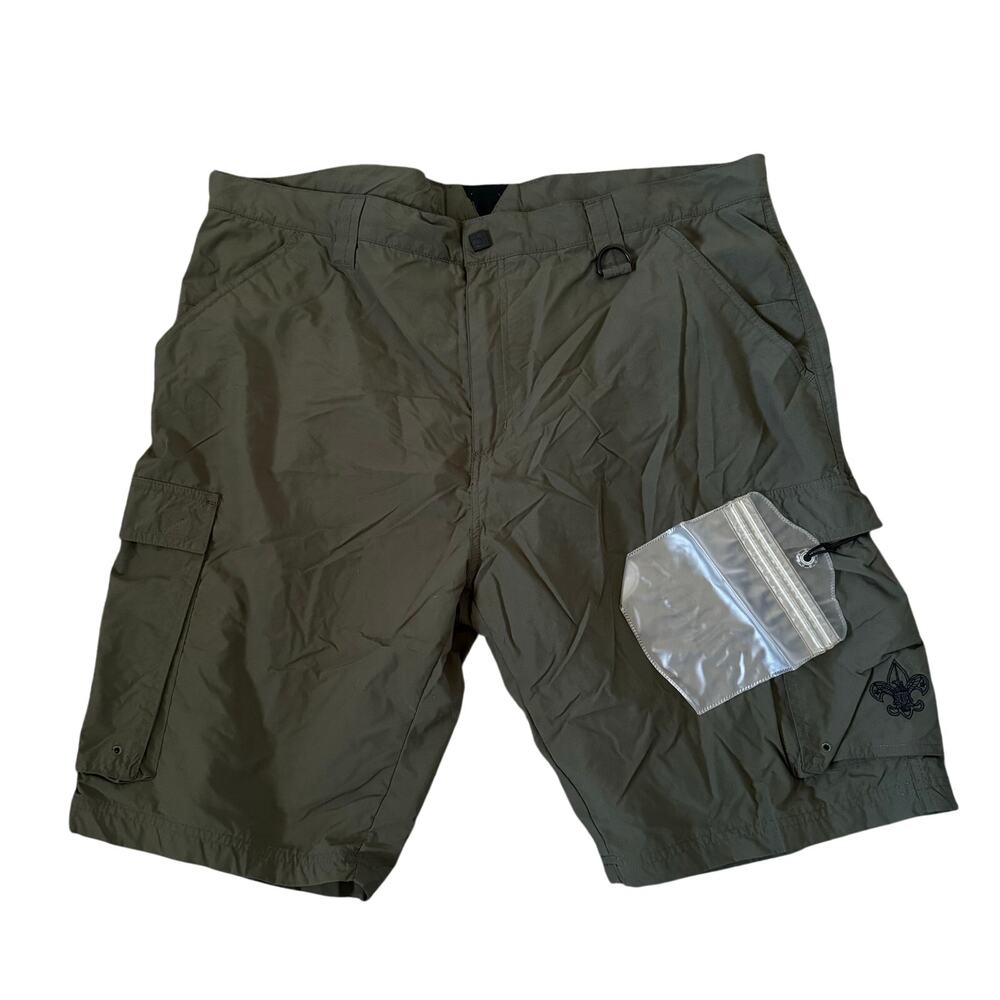 Boy Scouts of America Centennial Shorts w/Liner Men XL Olive Green Nylon Uniform